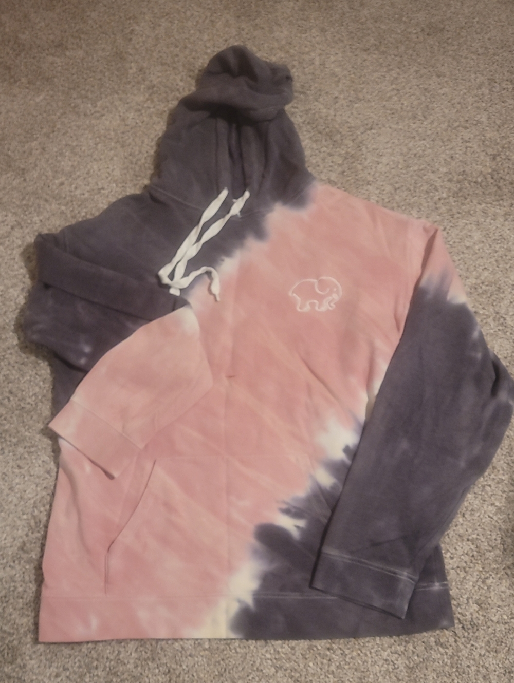Women Ivory Ella Tie-Dye Hoodie - Pink & Gray